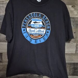 Black T-Shirt with Blue Graphic